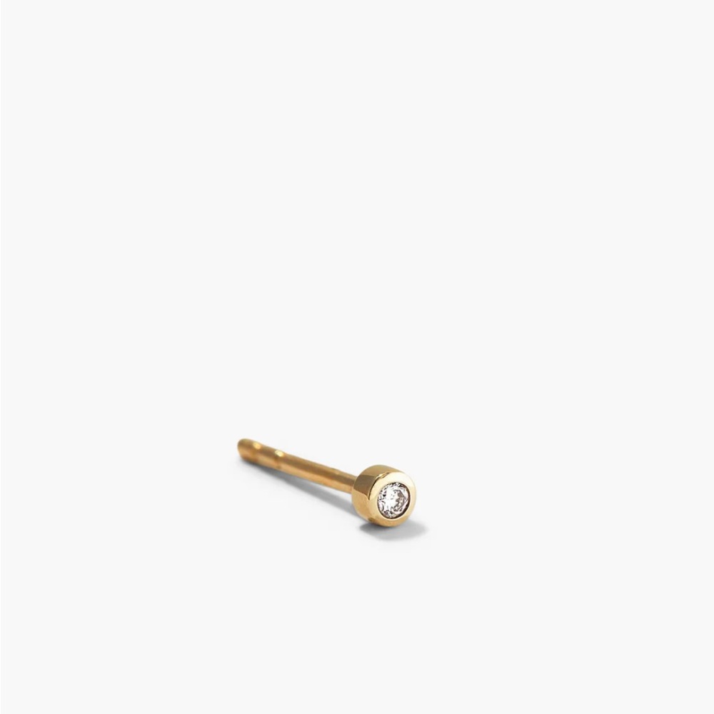 Mejuri Tiny Diamond Stud (Pair) with flatbacks